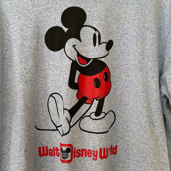 Disney Men's Size Extra Large  Mickey Mouse Heather Blue Short Sleeve T Shirt - Picture 4 of 8